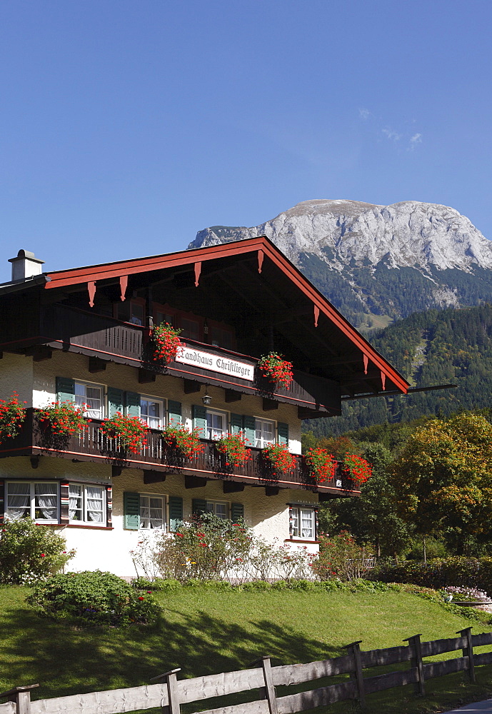 Landhaus Christlieger, a country guesthouse in Schoenau on Koenigssee lake, Berchtesgadener Land, Upper Bavaria, Bavaria, Germany, Europe