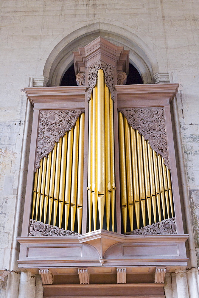 The Guild Chapel organ, Stratford-upon-Avon, Warwickshire, England, United Kingdom, Europe