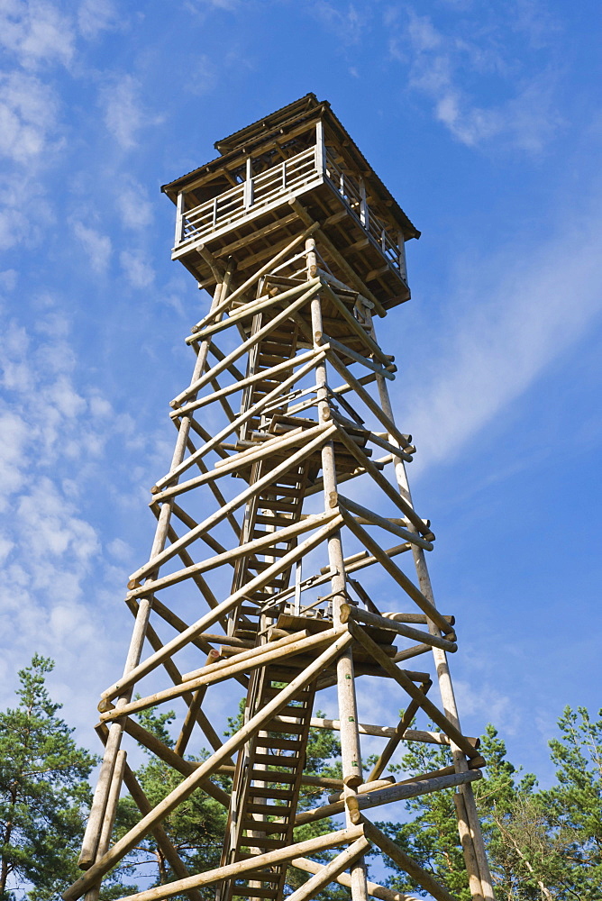 23 m Priedaines skatu tornis, Priedaine viewing tower, Nature Reserve Augsdaugava, Latvian State Forest, Kaplava parish, Kraslava district, Latgale, Latvia, Northern Europe