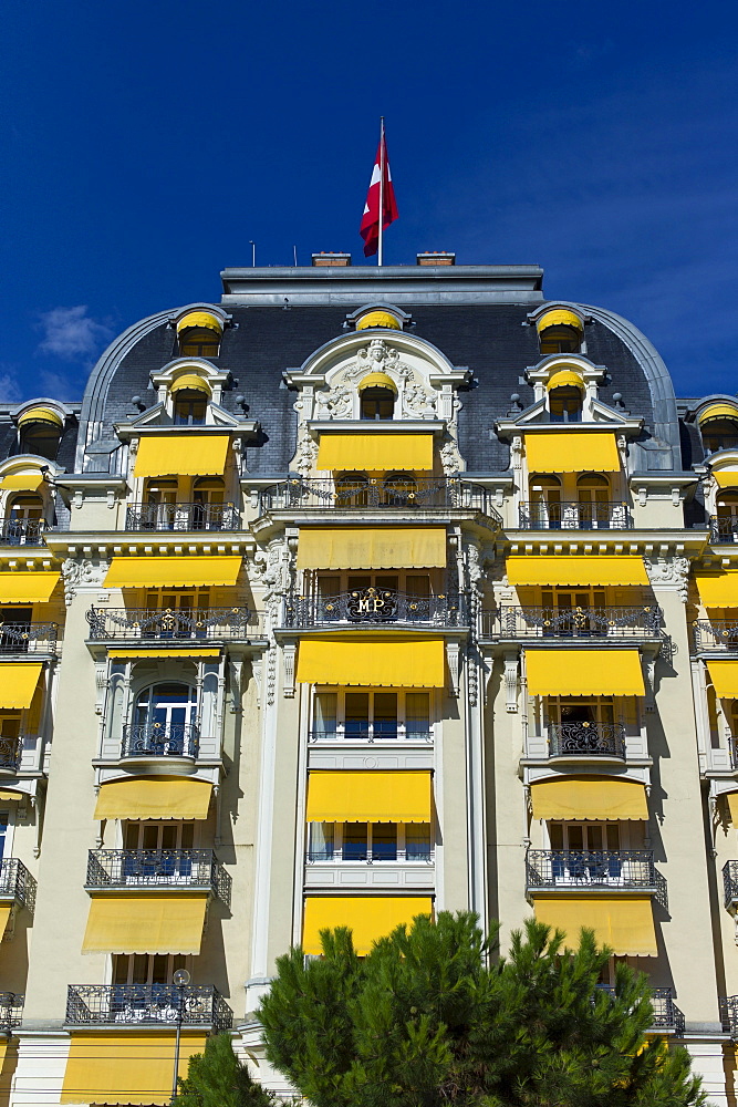 Luxury Hotel Fairmont Montreux Palace on Lake Geneva, Montreux, Switzerland, Europe