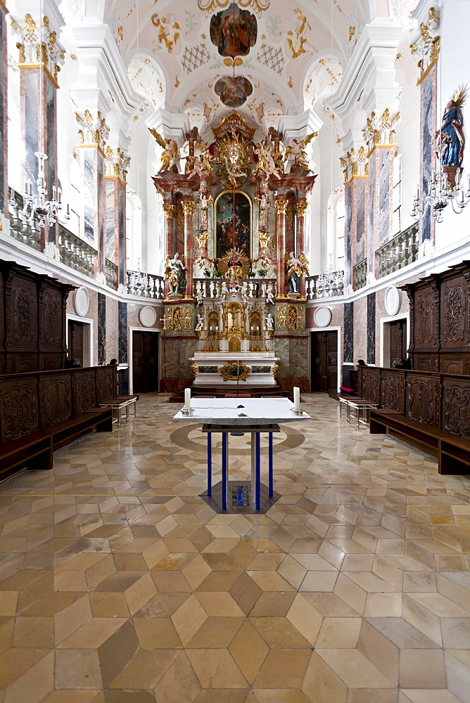 Frauenkirche or Church of Our Lady by Dominic Zimmermann, Rococo, Guenzburg, Donauried, Swabia, Bavaria, Germany, Europe