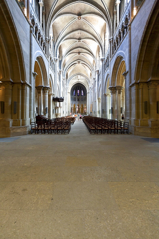 The Cathedral of Notre-Dame, former episcopal church of the diocese of Lausanne, now main Protestant church of the city of Lausanne, Canton Vaud, Lake Geneva, Switzerland, Europe