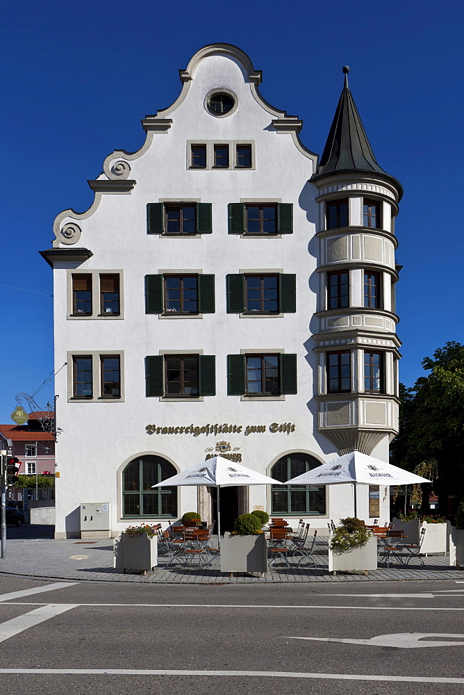 Brauereigaststaette zum Stift brewery and restaurant, Kempten, Lower Allgaeu, Allgaeu, Swabia, Bavaria, Germany, Europe