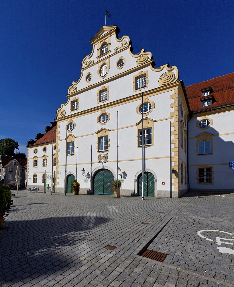 Kornhaus building and Allgaeu Museum, Kornhausplatz square, Kempten, Lower Allgaeu, Allgaeu, Swabia, Bavaria, Germany, Europe