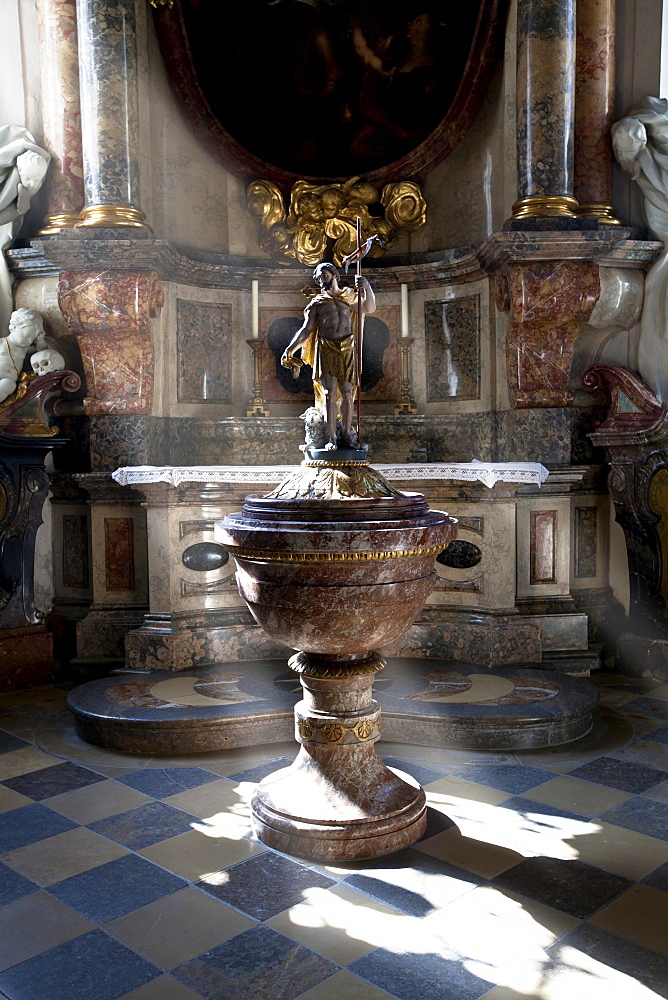 Basilica of St. Lorenz, a former Benedictine abbey church of the Prince Abbot of Kempten, today the Parish Church of St. Lorenz, Diocese of Augsburg, Kempten, Lower Allgaeu, Allgaeu, Swabia, Bavaria, Germany, Europe