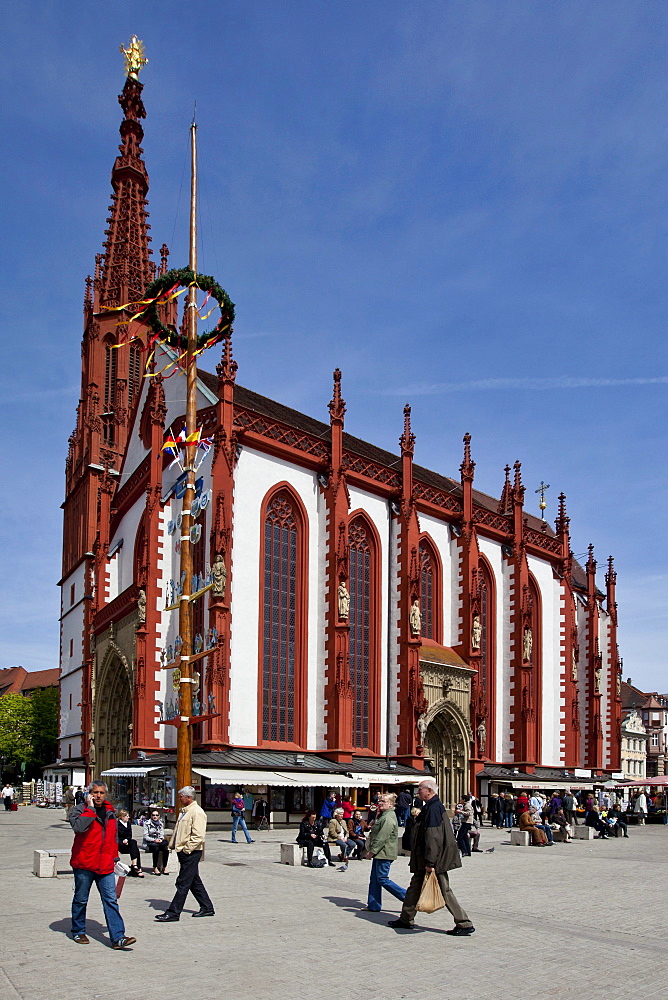 Marienkapelle chapel, market place, Wuerzburg, Bavaria, Germany, Europe