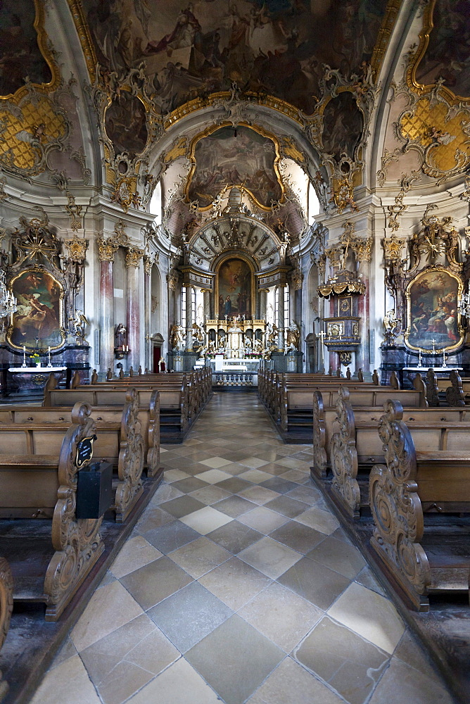 Mariae Heimsuchung pilgrimage church, nicknamed Kaeppele, Wuerzburg, Bavaria, Germany, Europe