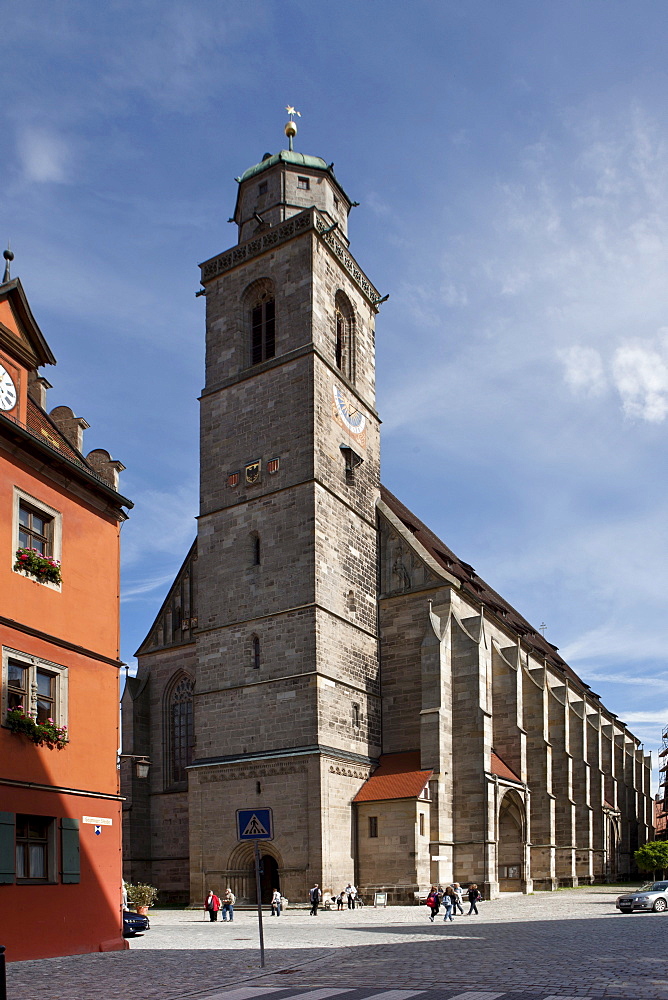 St. George's Minster, Dinkelsbuehl, administrative district of Ansbach, Middle Franconia, Bavaria, Germany, Europe