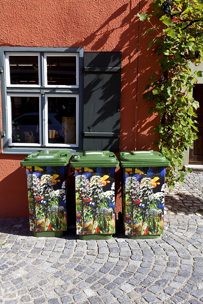 Decorated garbage cans