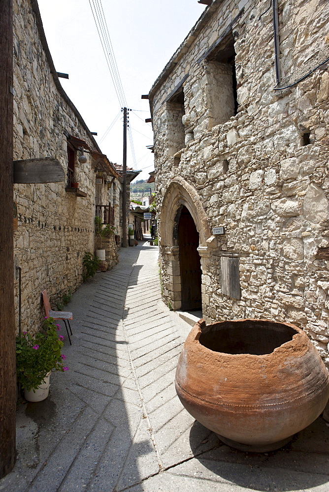 Alley in the village of Omodos, Troodos Mountains, Central Cyprus