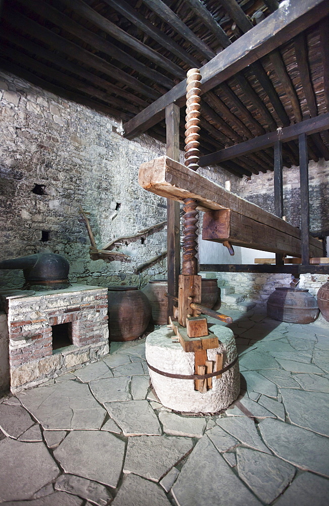 Old wine press, Omodos, Troodos Mountains, Central Cyprus