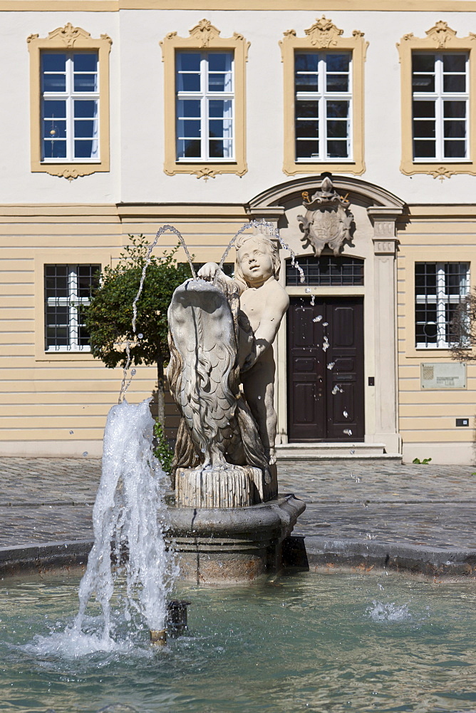 Residenzplatz square, Eichstaett, Altmuehltal, Upper Bavaria, Bavaria, Germany, Europe