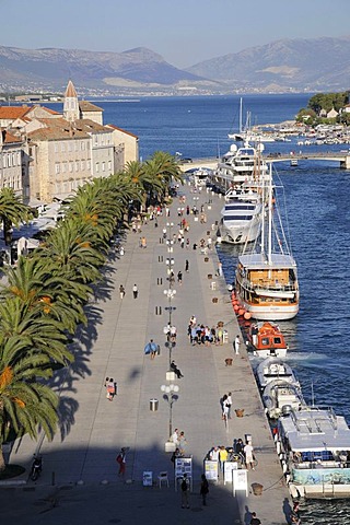 Promenade, old town, Trogir, Croatia, Europe