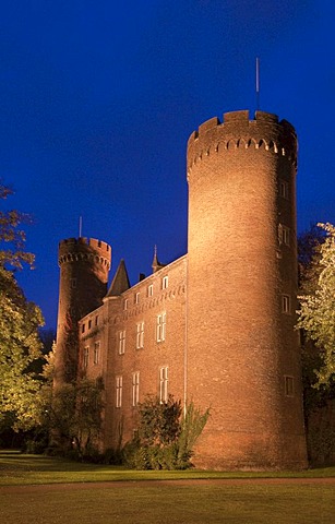 Castle tower, Kurkoelnische Landesburg, Kempen, North Rhine-Westphalia, Germany, Europe