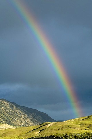 Rainbow at Gardiner, Montana, USA, North America