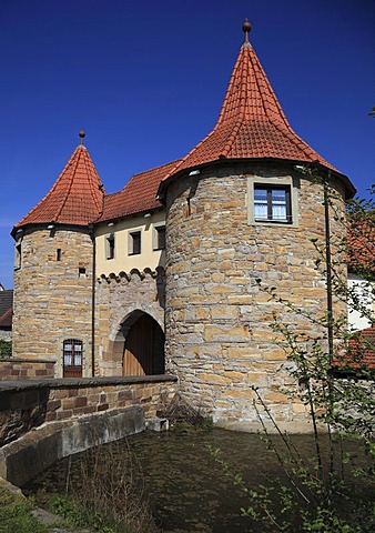 West Gate in Prichsenstadt, district of Kitzingen, Lower Franconia, Bavaria, Germany, Europe