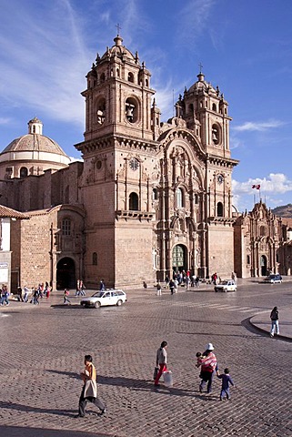 Iglesia de la Compania de Jesus church, Plaza Mayor, Cuzco, Cusco, Peru, South America