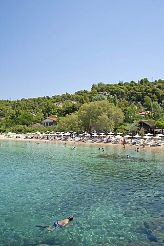 Kalogria Beach on Sithonia Peninsula in Chalcidice, Central Macedonia, Greece, Europe