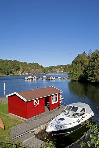 Marina at Saltrod near Arendal, Norway, Scandinavia, Europe