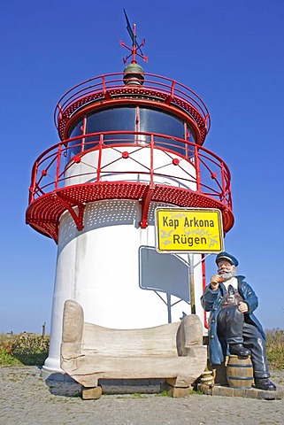 Mock lighthouse at Cape Arkona, Ruegen Island, Mecklenburg-Western Pomerania, Germany, Europe