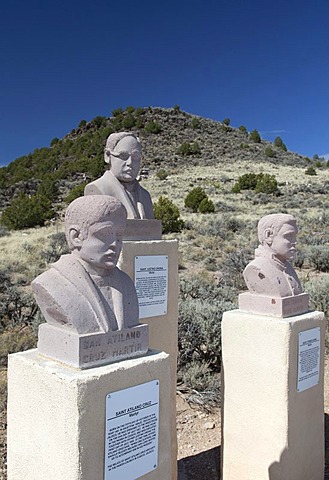 A memorial to Mexican priests who were martyred during the Cristero rebellion in Mexico in the late 1920s, San Luis, Colorado, USA