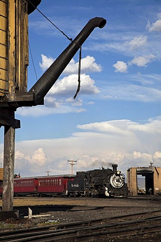 The Cumbres & Toltec Scenic Railroad, a narrow-gauge railroad that runs coal-burning steam engines from Antonito to Chama, New Mexico, Colorado, USA