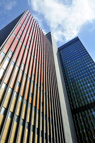 Former headquarters of Deutsche Welle, Germany's international broadcaster, office tower and studio tower, Raderbergguertel, Cologne, North Rhine-Westphalia, Germany, Europe