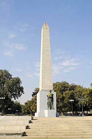 Jose Manuel Balmaceda, former President, monument, statue, victory column, Santiago de Chile, Chile, South America