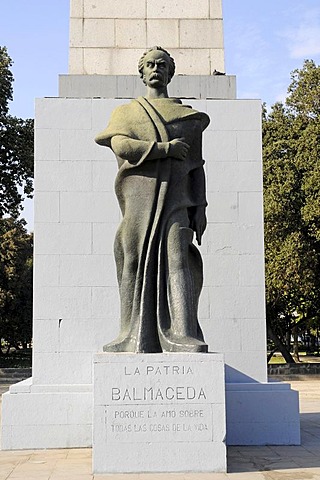 Jose Manuel Balmaceda, former President, monument, statue, victory column, Santiago de Chile, Chile, South America