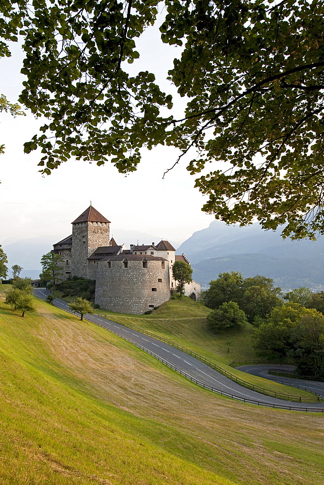 Vaduz Castle, residence of the dynasty and landmark of the capital Vaduz, Principality of Liechtenstein, Europe