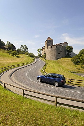 Vaduz Castle, residence of the dynasty and landmark of the capital Vaduz, Principality of Liechtenstein, Europe