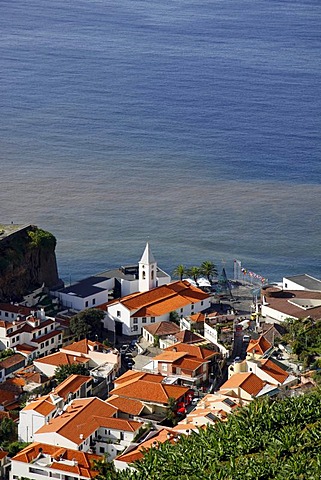 View of Camara de Lobos near Funchal, Madeira, Atlantic Ocean, Portugal, Europe