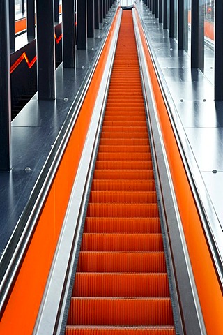 Escalator, Ruhr Museum, Zeche Zollverein coal mine, Essen, North Rhine-Westphalia, Germany, Europe