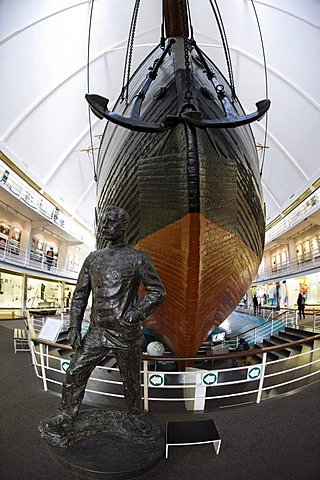 Statue of Fridtjof Nansen in front of the Fram, Fram Museum, Oslo, Norway, Europe