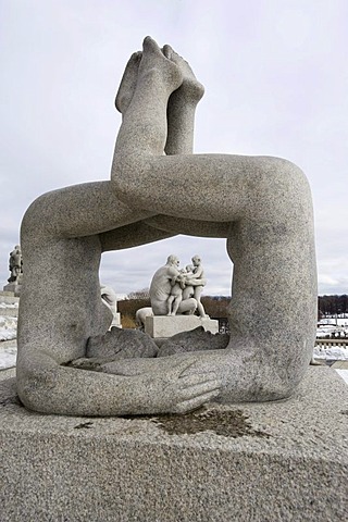 Sculptures in Vigeland Park, Oslo, Norway, Europe