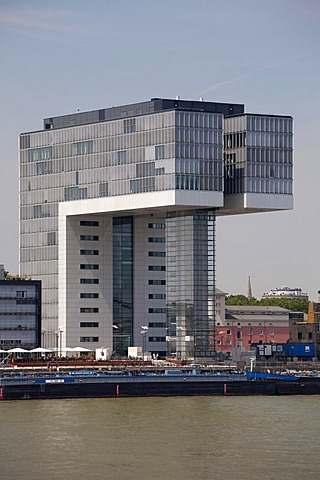 Kranhaus, Rheinauhafen harbour, Cologne, North Rhine-Westphalia, Germany, Europe