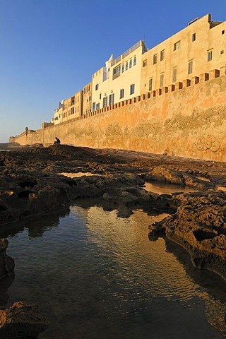 Sqala de la Kasbah, seawall of historic town Essaouira, Unesco World Heritage Site, Morocco, North Africa