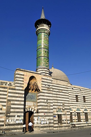 Historic minaret and mosque in the historic town of Damascus, Unesco World Heritage Site, Syria, Middle East, West Asia