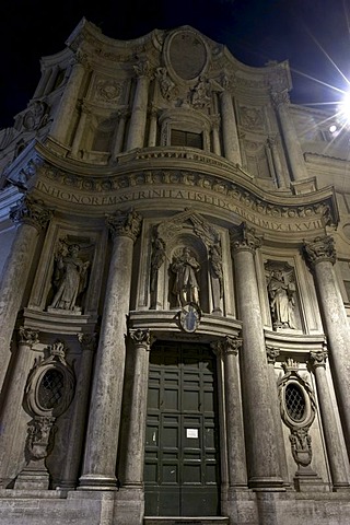 The tiny church San Carlo alle Quattro Fontane, better known as San Carlino, Rome, Latium, Italy, Europe