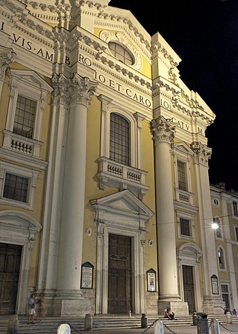 Church San Carlo al Corso, Santi Ambrogio e Carlo al Corso, Giovan Giovanni Battista Menicucci, 1682 - 84, Via del Corso, Rome, Italy, Europe