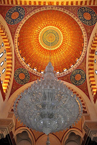 Detail of the dome of the Khatem al-Anbiyaa Mosque, Beirut, Lebanon, Middle East, Orient