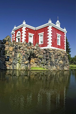 Rock Island with Villa Hamilton, Dessau-Woerlitz Garden Realm, UNESCO World Heritage Site, Dessau, Saxony-Anhalt, Germany, Europe