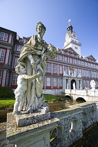 Welfenschloss Palace with the Hausmannsturm tower, Wolfenbuettel, Lower Saxony, Germany, Europe