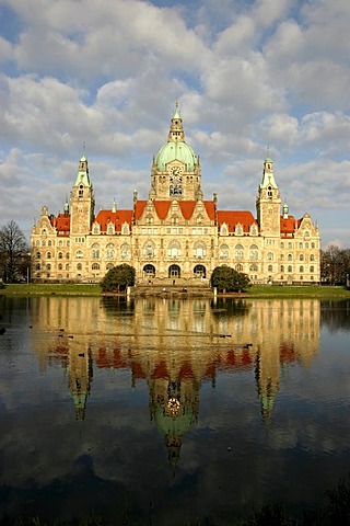 Neues Rathaus, new town hall, Hanover, Lower Saxony, Germany, Europe