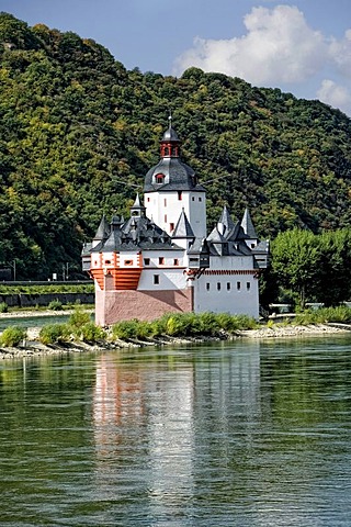 Pfalzgrafenstein Castle in the Rhine River, Kaub, romantic Middle Rhine Valley, UNESCO World Heritage Site, Rhineland-Palatinate, Germany, Europe