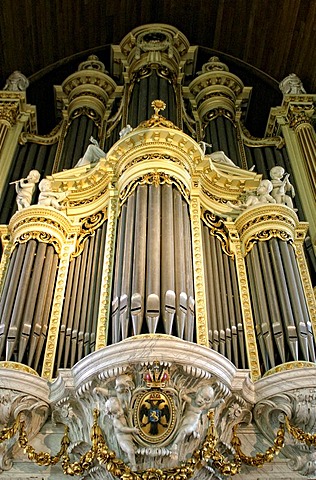 Pieter van Assendelft organ from 1750, Sint Stevenskerk, St. Stevens Church, Nijmegen, Netherlands, Europe