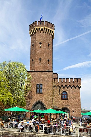 The Malakoff tower on Rheinau port, Cologne, North Rhine-Westphalia, Germany, Europe