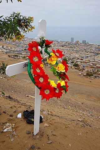 Wayside cross, Iquique, Region de Tarapaca, Chile, South America