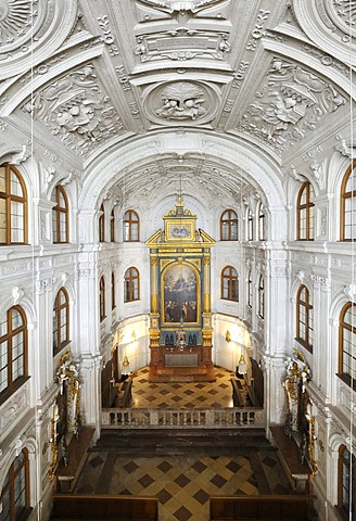 Court chapel, Muenchner Residenz royal palace, home of the Wittelsbach regents until 1918, Munich, Bavaria, Germany, Europe