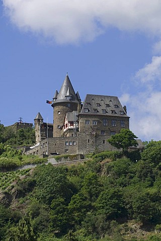 Burg Stahleck Castle, Bacharach, UNESCO World Heritage Cultural Landscape of the Upper Middle Rhine Valley, Rhineland-Palatinate, Germany, Europe